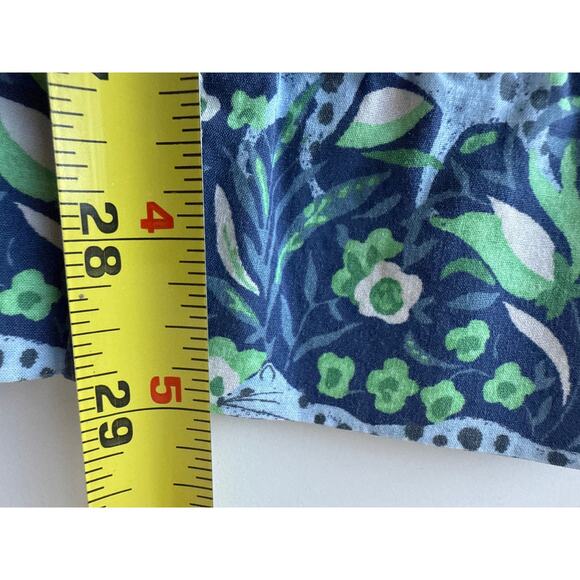 J.Crew Long-sleeve Cotton Poplin Pajama Set in Blue Fauna Floral Size Small - Picture 8 of 10